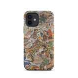 Krishna & Balarma Fighting the Enemy - Harivamsa Iphone Case, 12 / Matte, Phone Case Battle Scene