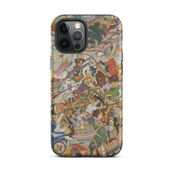 Krishna & Balarma Fighting the Enemy - Harivamsa Iphone Case, 12 Pro Max / Matte, Artistic Phone Case