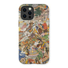 Krishna & Balarma Fighting the Enemy - Harivamsa Iphone Case, 13 Pro / Matte, Iphone Case Colorful Medieval Battle Scene Artwork