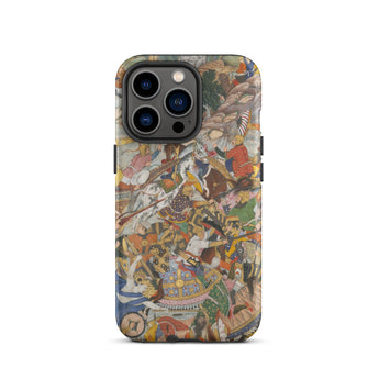 Krishna & Balarma Fighting the Enemy - Harivamsa Iphone Case, 13 Pro / Matte, Iphone Case Historical Battle Scene