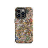 Krishna & Balarma Fighting the Enemy - Harivamsa Iphone Case, 14 Pro / Matte, Iphone Case Historical Battle Scene