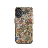 Krishna & Balarma Fighting the Enemy - Harivamsa Iphone Case, 16 / Matte, Phone Case Battle Scene
