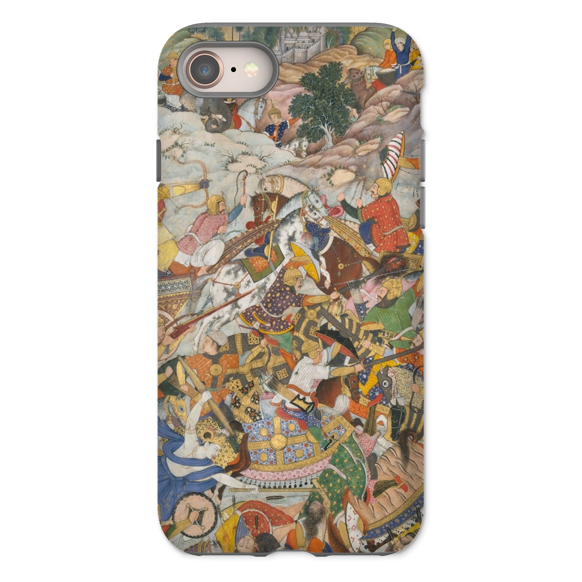 Krishna & Balarma Fighting the Enemy Harivamsa Iphone Case, 8 / Matte, Phone Case Colorful Medieval Battle Scene Artwork