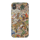 Krishna & Balarma Fighting the Enemy - Harivamsa Iphone Case, x / Matte, Kite-952471961, Phone Case Colorful Collage Vintage Asian Artwork