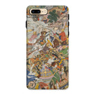 Krishna & Balarma Fighting the Enemy - Harivamsa Iphone Case, 8 Plus / Matte, Kite-952471959, Phone Case Colorful Vintage Indian Miniature