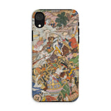 Krishna & Balarma Fighting the Enemy - Harivamsa Iphone Case, Xr / Matte, Phone Case Colorful Traditional Japanese Battle Scene Artwork