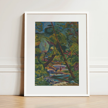 Kubinsky Stream - Arnold Peter Weisz Kubinccan Art Print / Canvas, 12x16’’ / 31x41cm / White Frame / Matboard, Posters Prints & Visual