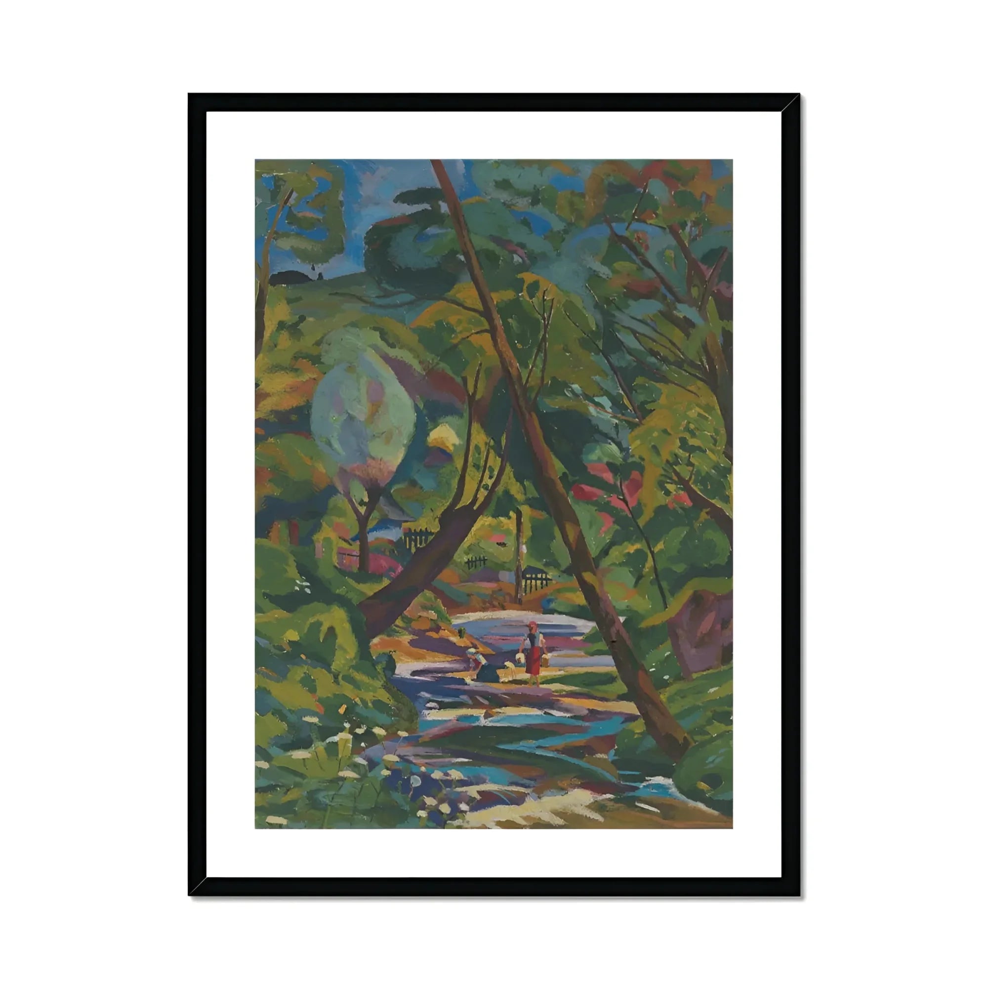 Kubinsky Stream - Arnold Peter Weisz Kubinccan Art Print, Framed Impressionistic Forest Painting