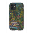 Kubinsky Stream - Arnold Peter Weisz Kubinccan Iphone Case, 12 Mini / Matte, Phone Case Colorful Painted Landscape Trees Water