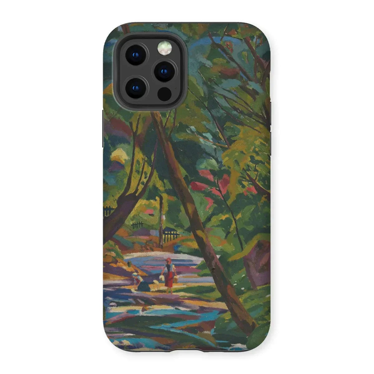 Kubinsky Stream - Arnold Peter Weisz Kubinccan Iphone Case, 12 Pro / Matte, Iphone Case Colorful Painted Landscape Design Trees Water