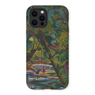 Kubinsky Stream - Arnold Peter Weisz Kubinccan Iphone Case, 12 Pro Max / Matte, Phone Case Colorful Painted Landscape Trees Water