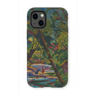 Kubinsky Stream - Arnold Peter Weisz Kubinccan Iphone Case, 13 Mini / Matte, Phone Case Colorful Painted Landscape Trees Water