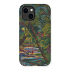 Kubinsky Stream - Arnold Peter Weisz Kubinccan Iphone Case, 14 Plus / Matte, Artistic Phone Case Colorful Landscape Painting Trees Water