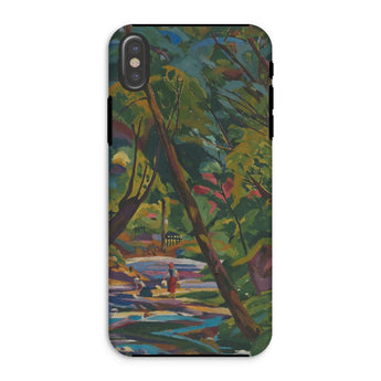Kubinsky Stream - Arnold Peter Weisz Kubinccan Iphone Case, Xs / Matte, Phone Case Colorful Painted Landscape Trees Water