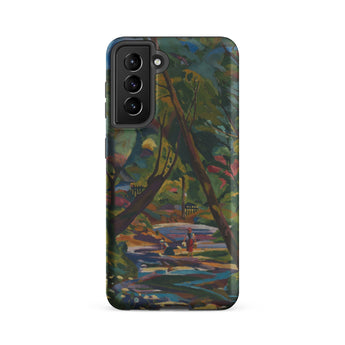 Kubinsky Stream - Arnold Peter Weisz Kubinccan Phone Case Samsung Galaxy S21 Fe / Matte Vibrant Impressionistic Landscape Bold Greens Blues