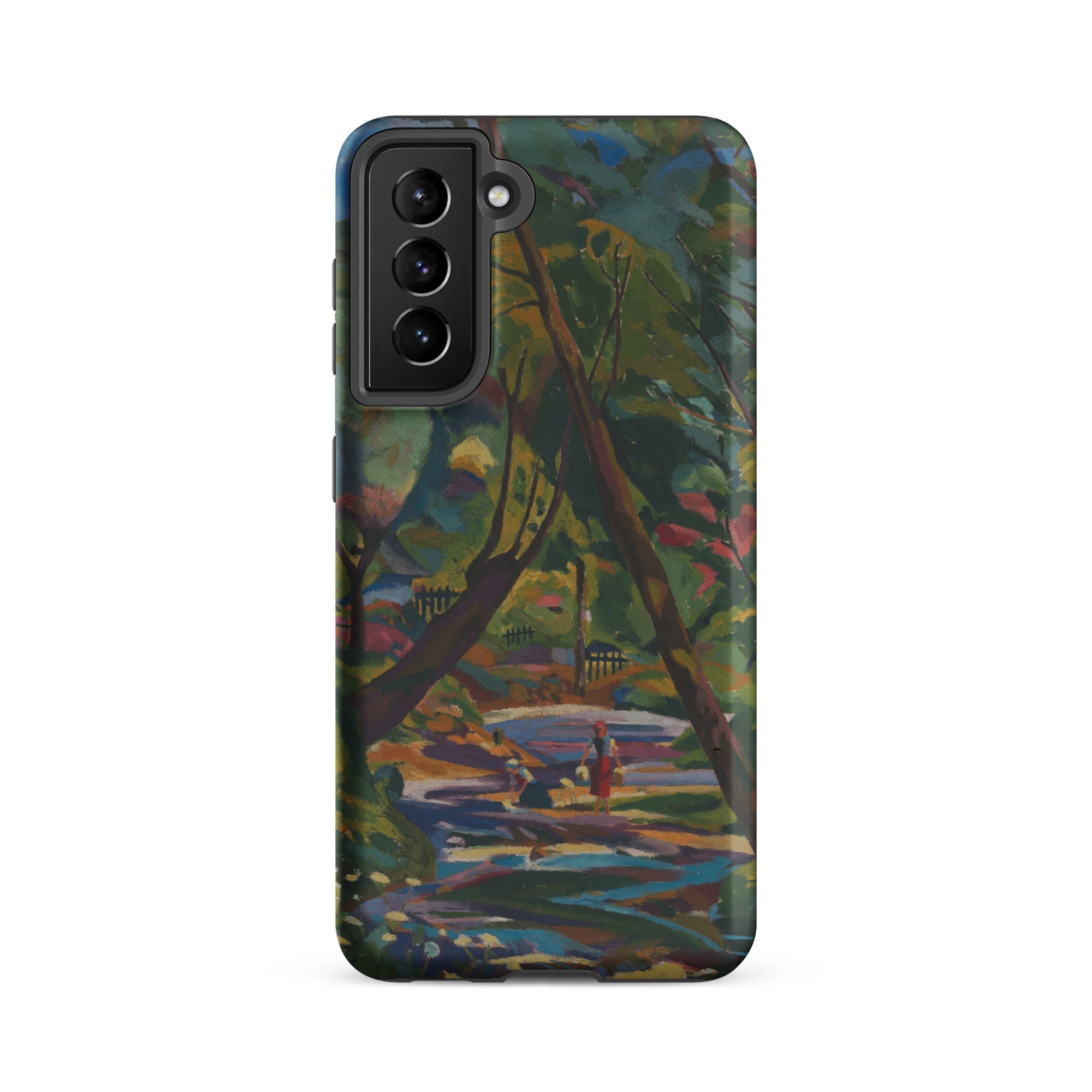Kubinsky Stream Arnold Peter Weisz Kubinccan Samsung Case, Galaxy S21 Fe / Matte, Smartphone Case Vibrant Abstract Landscape Painting