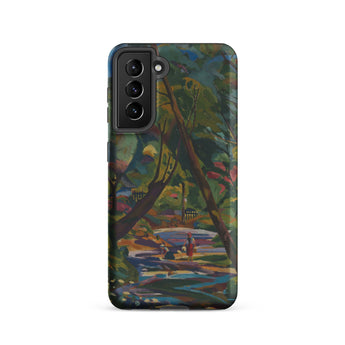 Kubinsky Stream - Arnold Peter Weisz Kubinccan Samsung Case, Galaxy S21 / Matte, Smartphone Case Vibrant Impressionistic Landscape Painting