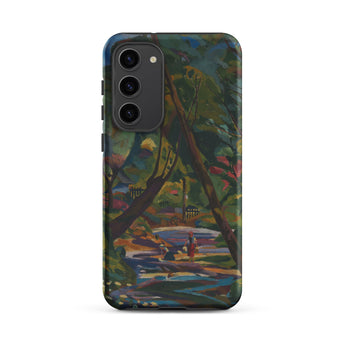 Kubinsky Stream - Arnold Peter Weisz Kubinccan Samsung Case, Galaxy S23 Plus / Matte, Smartphone Case Vibrant Abstract Landscape Painting