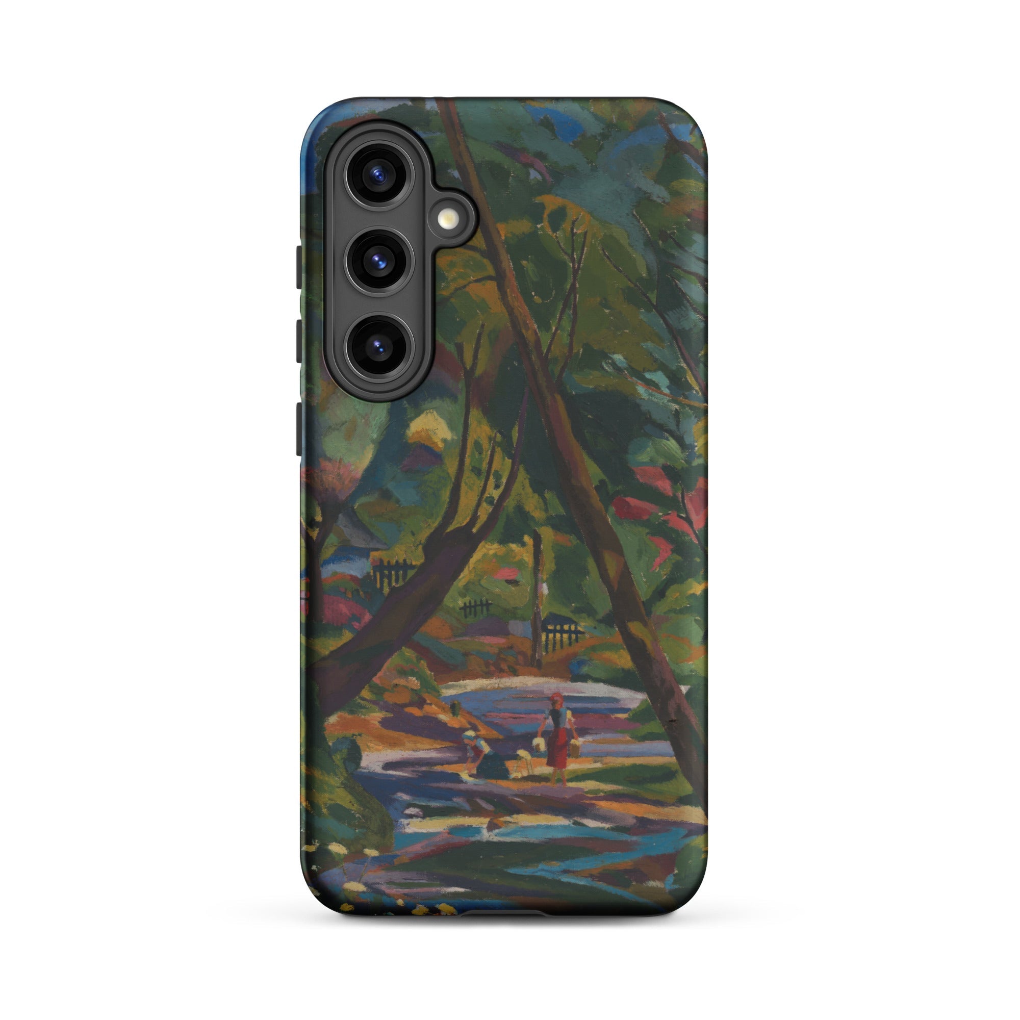 Kubinsky Stream Arnold Peter Weisz Kubinccan Samsung Case, Galaxy S24 Plus / Matte, Phone Case Vibrant Nature Inspired Painting Trees