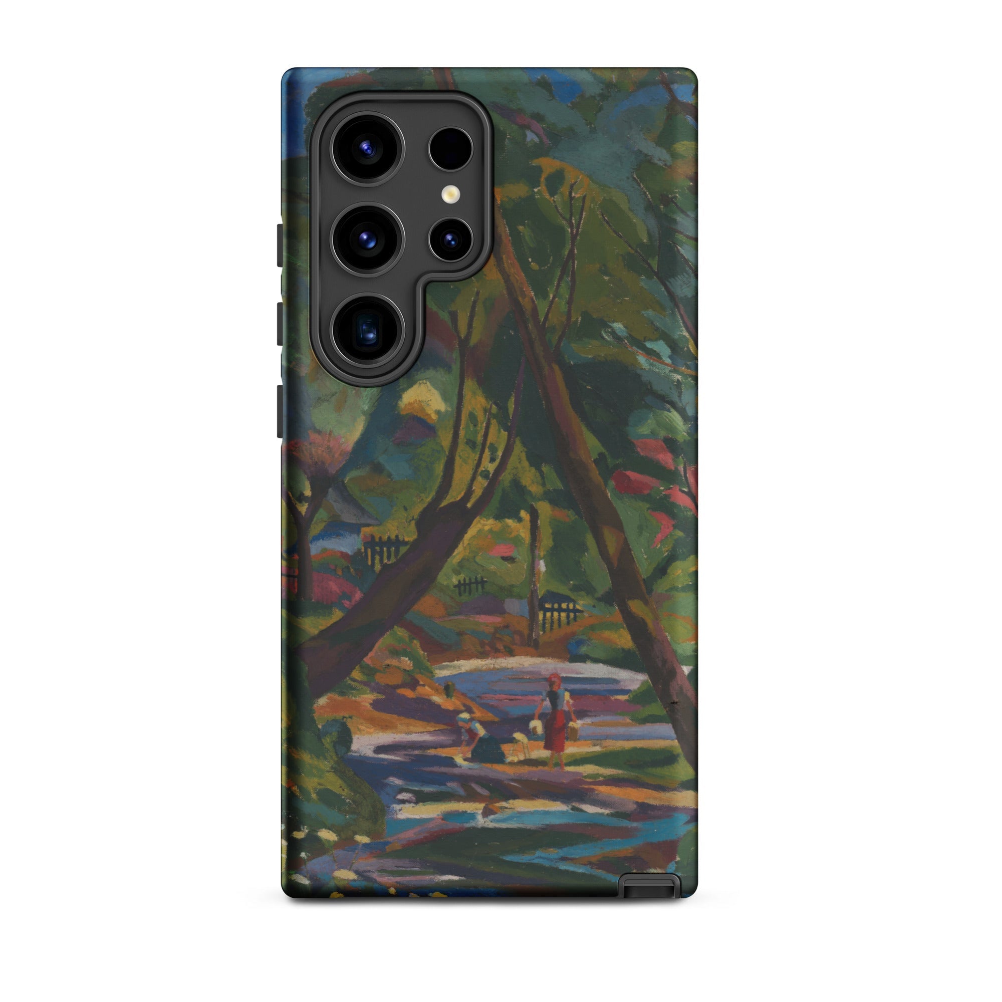 Kubinsky Stream Arnold Peter Weisz Kubinccan Samsung Case, Galaxy S24 Ultra / Matte, Smartphone Case Impressionistic Painting Park Scene