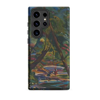Kubinsky Stream - Arnold Peter Weisz Kubinccan Samsung Case, Galaxy S24 Ultra / Matte, Smartphone Case Impressionistic Painting Park Scene