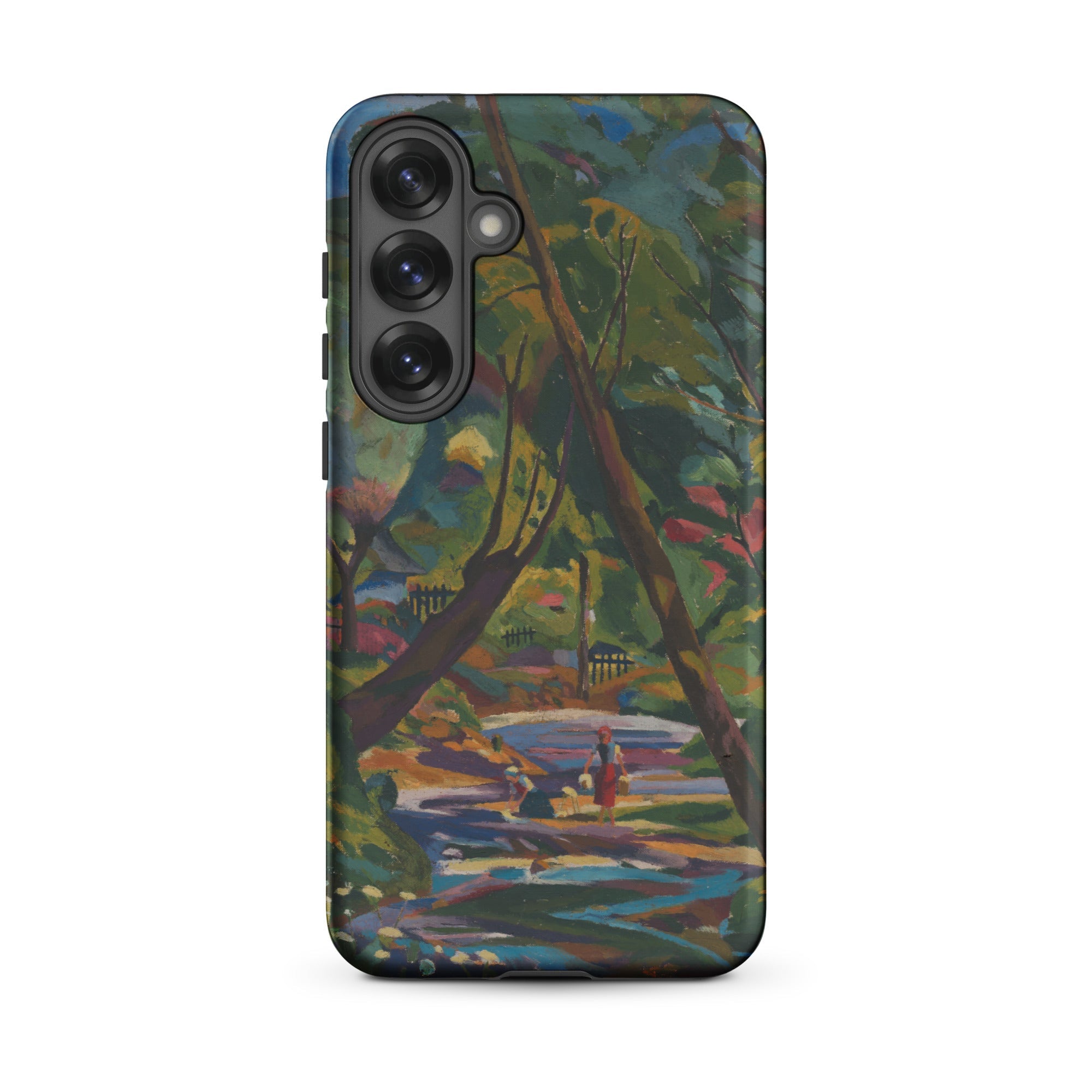 Kubinsky Stream Arnold Peter Weisz Kubinccan Samsung Case, Galaxy S25 Plus / Matte, Phone Case Colorful Impressionistic Park Scene