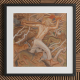 Kullervo Herding His Wild Flocks - Akseli Gallen-kallela Art Print / Canvas, 12x12’’ / 31x31cm / Black Frame / Matboard, Posters Prints &