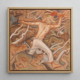Kullervo Herding His Wild Flocks - Akseli Gallen-kallela Art Print / Canvas, 12x12’’ / 31x31cm / Natural Frame, Posters Prints & Visual