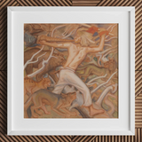 Kullervo Herding His Wild Flocks - Akseli Gallen-kallela Art Print / Canvas, 12x12’’ / 31x31cm / White Frame / Matboard, Posters Prints &