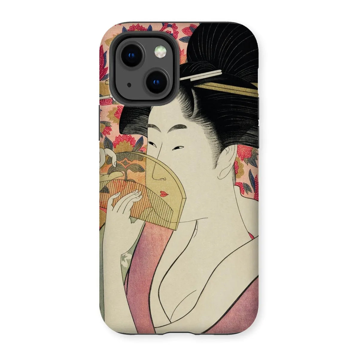 Kushi - Japanese Ukiyo-e Art Phone Case - Utamaro Kitagawa - Iphone 13 / Matte - Mobile Phone Cases - Aesthetic Art