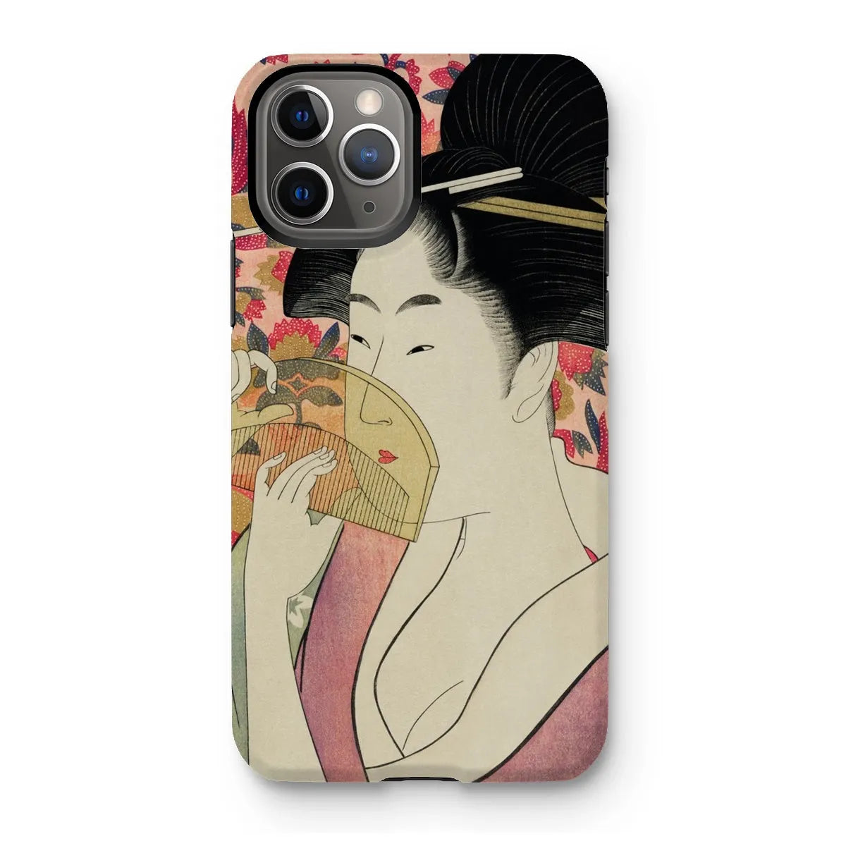 Kushi - Japanese Ukiyo-e Art Phone Case - Utamaro Kitagawa - Iphone 11 Pro / Matte - Mobile Phone Cases - Aesthetic Art