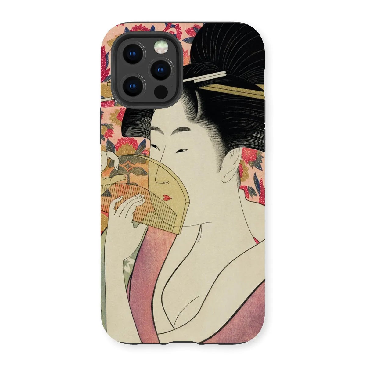 Kushi - Japanese Ukiyo-e Art Phone Case - Utamaro Kitagawa - Iphone 13 Pro / Matte - Mobile Phone Cases - Aesthetic Art