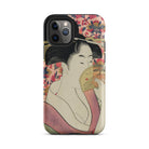 Kushi - Kitagawa Utamaro Ukiyo-e Iphone Case, 11 Pro / Matte, Iphone Case Japanese Ukiyo-e Style Print Woman Fan