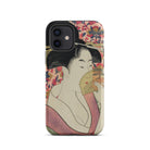 Kushi - Kitagawa Utamaro Ukiyo-e Iphone Case, 12 / Matte, Iphone Case Japanese Ukiyo-e Style Illustration Woman Fan