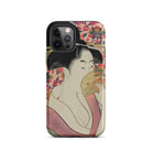 Kushi - Kitagawa Utamaro Ukiyo-e Iphone Case, 12 Pro / Matte, Iphone Geisha-themed Case
