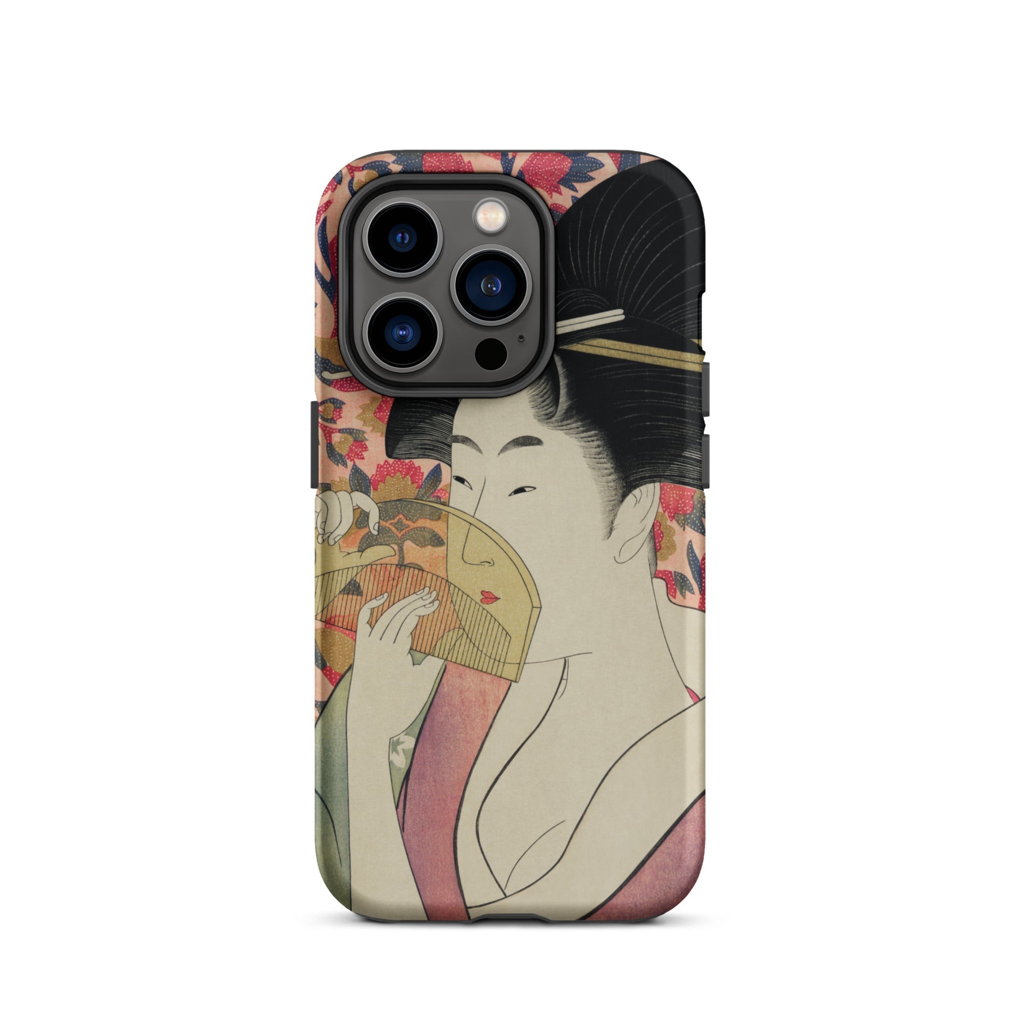 Kushi Kitagawa Utamaro Ukiyo e Iphone Case, 14 Pro / Matte, Phone Case Geisha Design