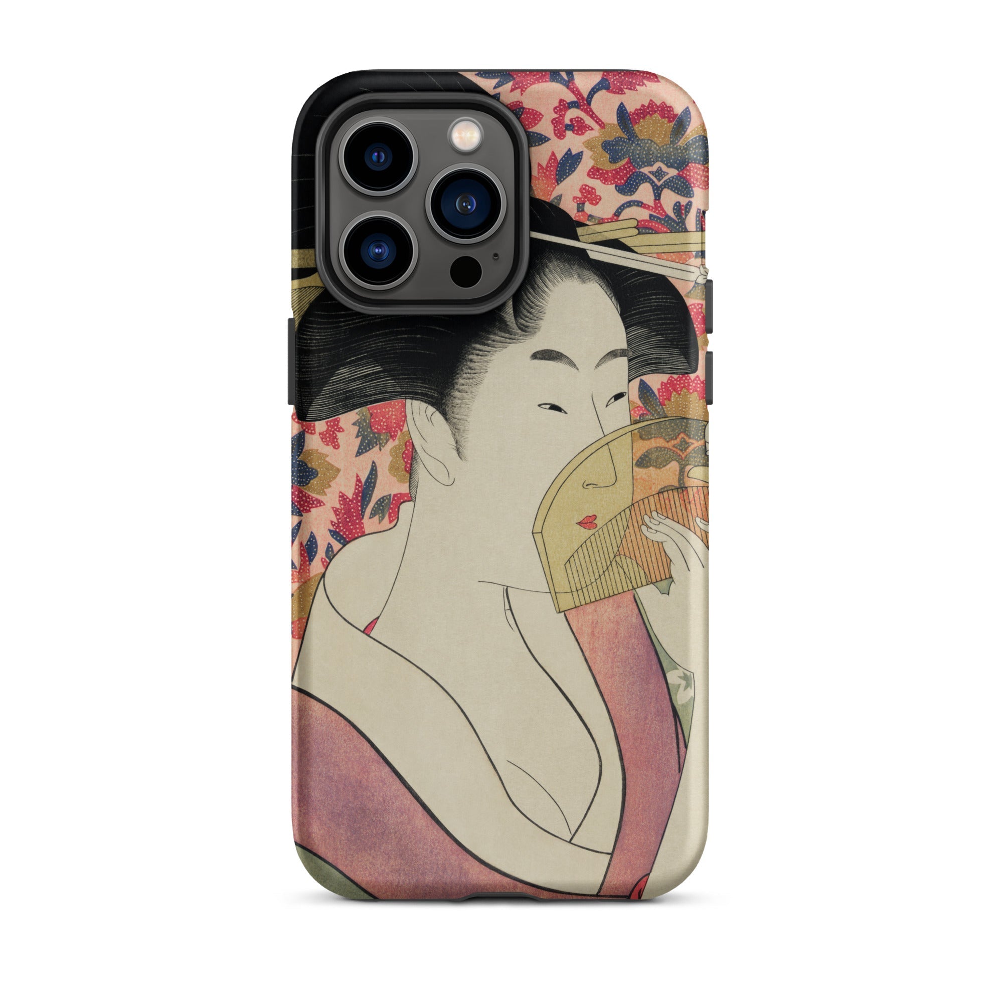 Kushi - Kitagawa Utamaro Ukiyo-e Iphone Case, 14 Pro Max / Matte, Iphone 15 Pro Max Case Traditional Japanese Ukiyo-e