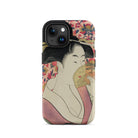Kushi - Kitagawa Utamaro Ukiyo-e Iphone Case, 15 / Matte, Iphone Japanese Ukiyo-e Style Illustration Woman Fan