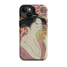 Kushi - Kitagawa Utamaro Ukiyo-e Iphone Case, 15 Plus / Matte, Black Iphone Japanese Ukiyo-e Art Print Case