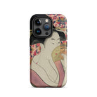 Kushi - Kitagawa Utamaro Ukiyo-e Iphone Case, 15 Pro / Matte, Iphone Japanese Ukiyo-e Art Style Case Woman Fan
