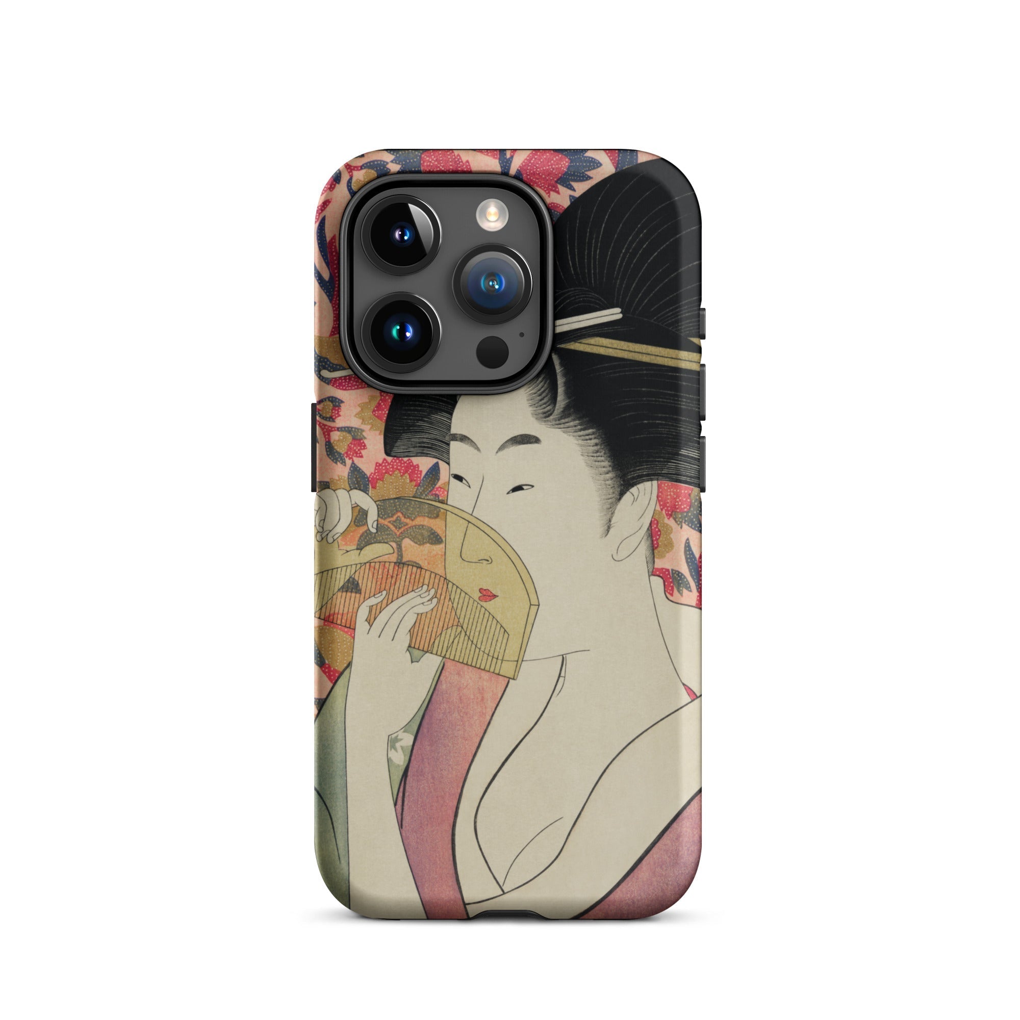 Kushi Kitagawa Utamaro Ukiyo e Iphone Case, 15 Pro / Matte, Phone Case Geisha Design