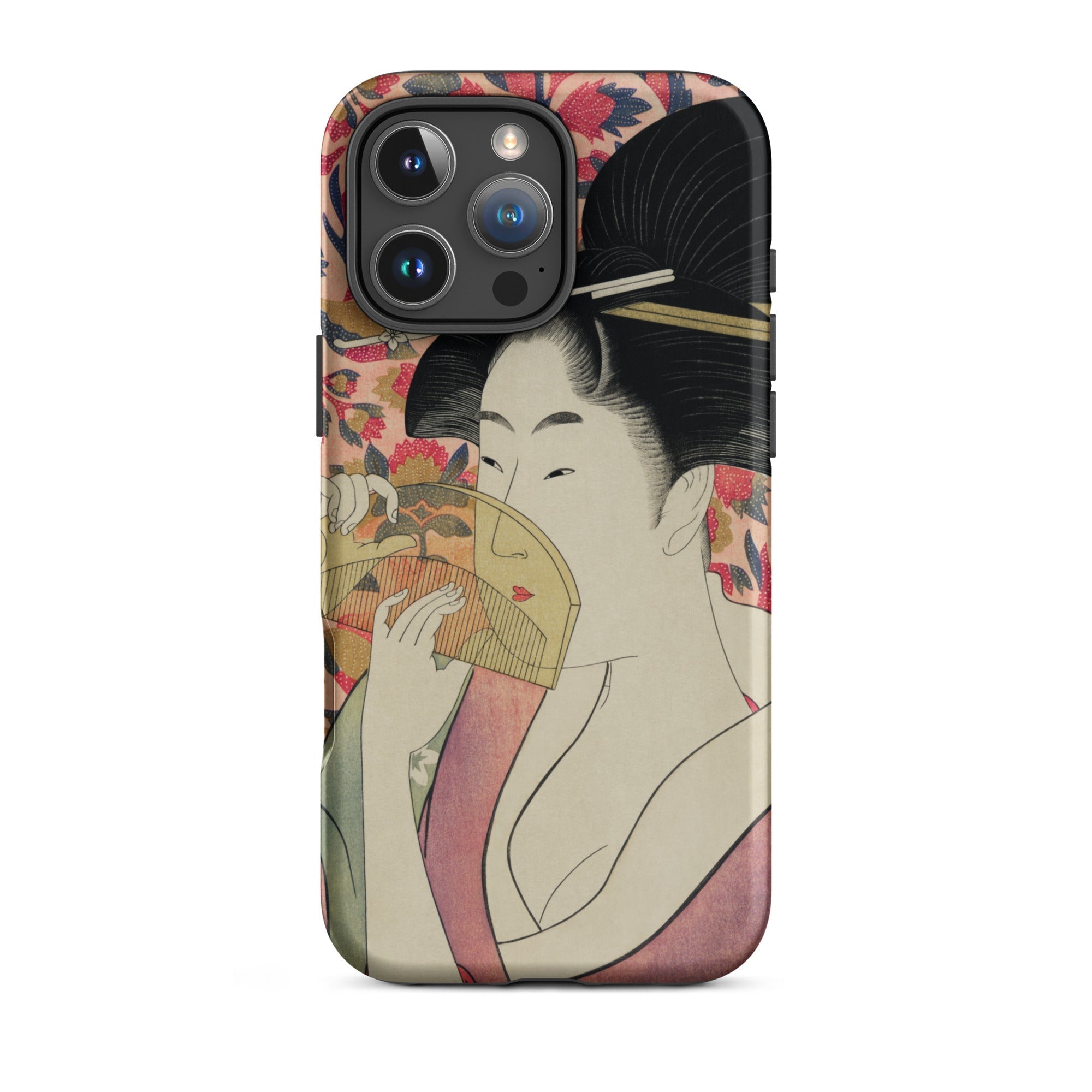Kushi - Kitagawa Utamaro Ukiyo-e Iphone Case, 16 Pro Max / Matte, Geisha-themed Phone Case