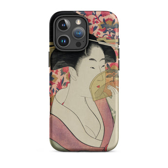 Kushi - Kitagawa Utamaro Ukiyo-e Iphone Case, 16 Pro Max / Matte, Iphone Case Traditional Japanese Ukiyo-e Style Artwork Woman