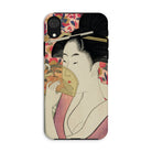 Kushi Kitagawa Utamaro Ukiyo e Iphone Case, Xr / Matte, Phone Case Japanese Ukiyo Style Artwork Geisha Fan