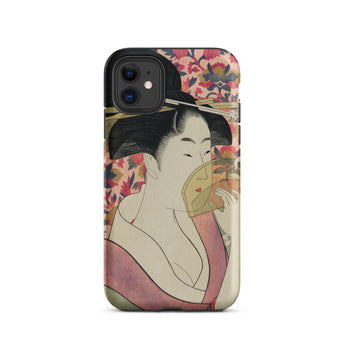 Kushi - Kitagawa Utamaro Ukiyo-e Phone Case Iphone 11 / Matte Phone Case Traditional Japanese Woodblock Print Design Woman Utamaro