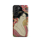 Kushi Kitagawa Utamaro Ukiyo e Samsung Case, Galaxy S21 / Matte, Smartphone Case Traditional Japanese Ukiyo Style Illustration Woman