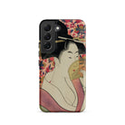 Kushi Kitagawa Utamaro Ukiyo e Samsung Case, Galaxy S22 / Matte, Phone Case Japanese Ukiyo Style Illustration Woman Fan