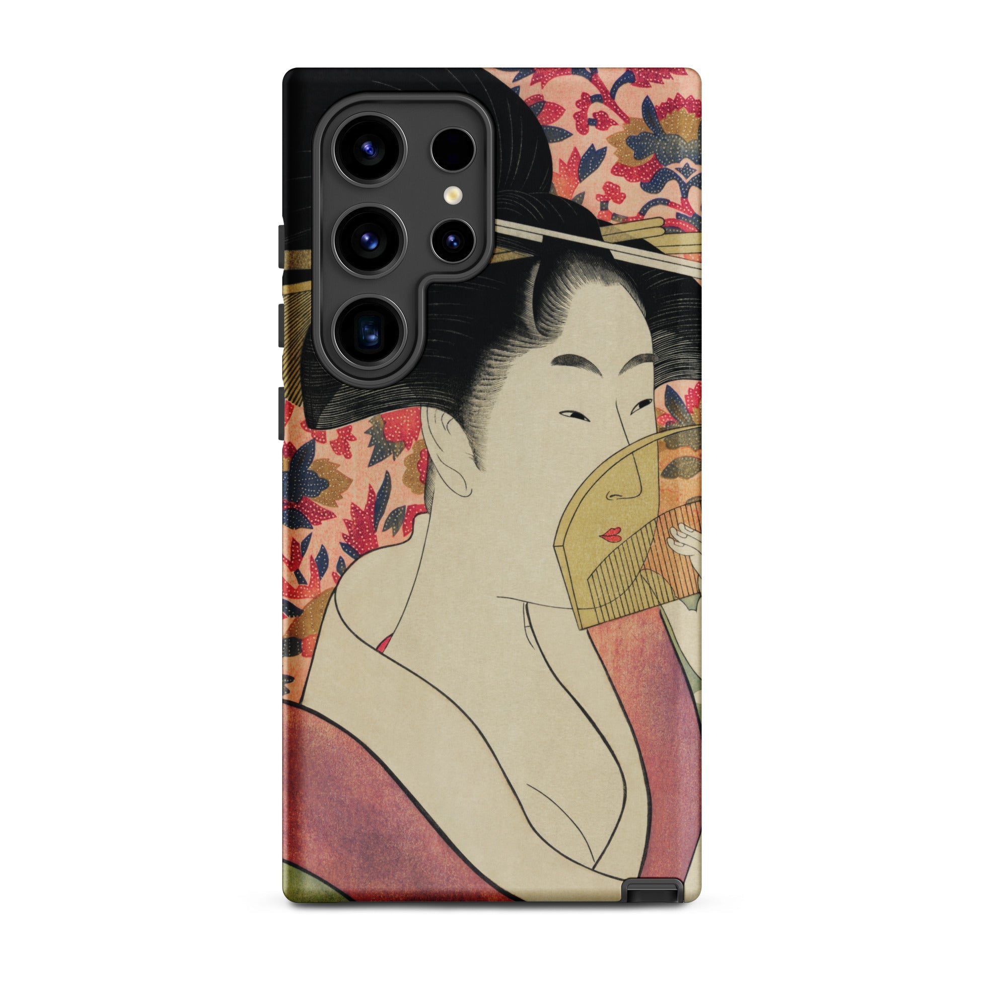 Kushi Kitagawa Utamaro Ukiyo e Samsung Case, Galaxy S24 Ultra / Matte, Smartphone Case Traditional Japanese Ukiyo Style Illustration Woman