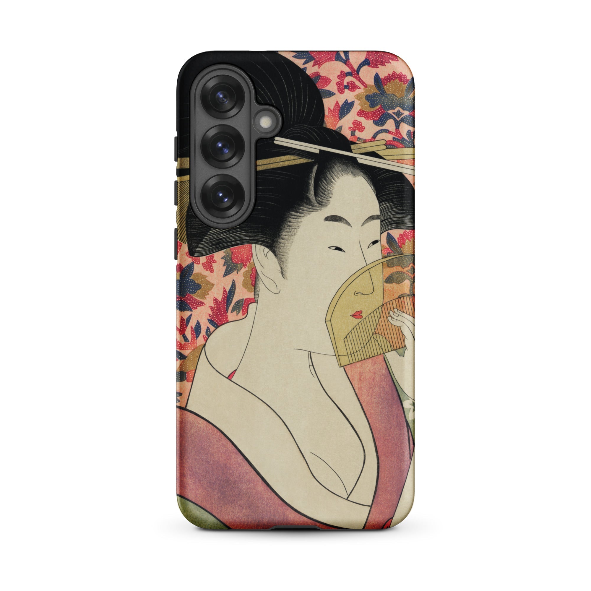 Kushi Kitagawa Utamaro Ukiyo e Samsung Case, Galaxy S25 Plus / Matte, Smartphone Case Traditional Japanese Ukiyo Style Illustration Woman