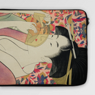 Kushi - Utamaro Kitagawa Ukiyo-e Art Laptop Sleeve, Laptop Sleeve Japanese Ukiyo-e Style Artwork Print